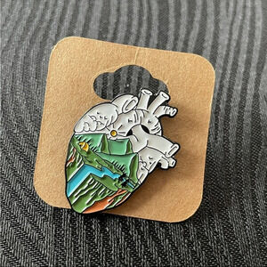 Heart Tenting Camping  Mountains Enamel Pin $5 Bundled